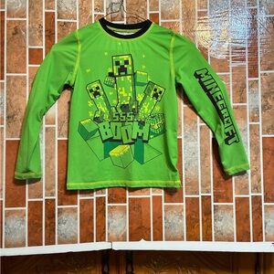 Minecraft Green Kids Pajama/Costume Top